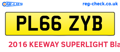 PL66ZYB are the vehicle registration plates.