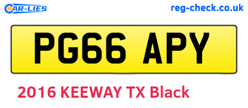 PG66APY are the vehicle registration plates.