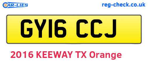 GY16CCJ are the vehicle registration plates.