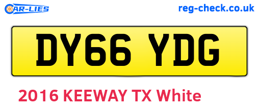 DY66YDG are the vehicle registration plates.