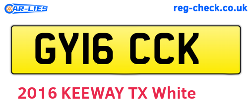 GY16CCK are the vehicle registration plates.