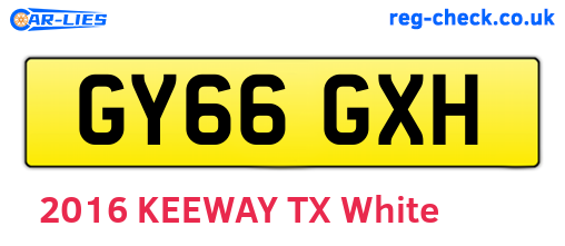 GY66GXH are the vehicle registration plates.