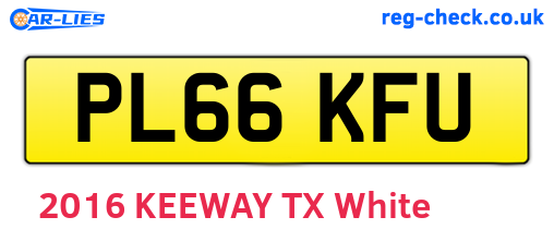 PL66KFU are the vehicle registration plates.