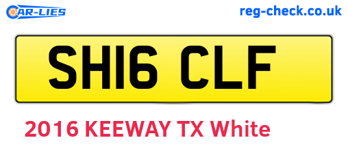 SH16CLF are the vehicle registration plates.