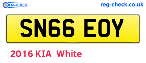 SN66EOY are the vehicle registration plates.