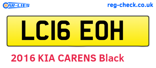 LC16EOH are the vehicle registration plates.