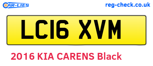 LC16XVM are the vehicle registration plates.