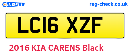 LC16XZF are the vehicle registration plates.