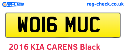 WO16MUC are the vehicle registration plates.