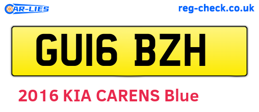 GU16BZH are the vehicle registration plates.