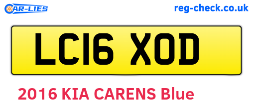 LC16XOD are the vehicle registration plates.