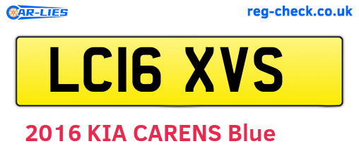 LC16XVS are the vehicle registration plates.