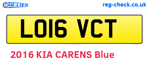 LO16VCT are the vehicle registration plates.