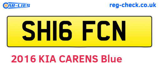 SH16FCN are the vehicle registration plates.