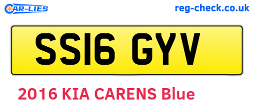 SS16GYV are the vehicle registration plates.