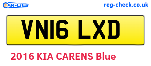 VN16LXD are the vehicle registration plates.