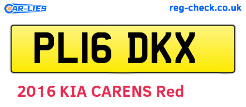 PL16DKX are the vehicle registration plates.