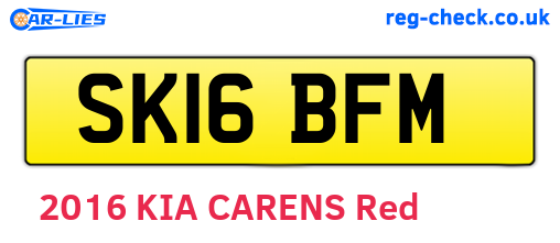 SK16BFM are the vehicle registration plates.