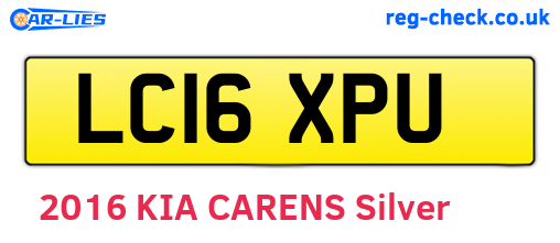 LC16XPU are the vehicle registration plates.