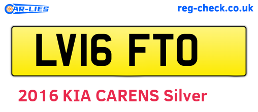 LV16FTO are the vehicle registration plates.