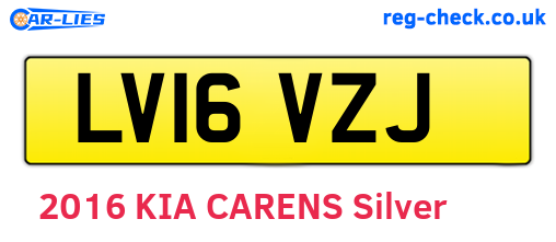 LV16VZJ are the vehicle registration plates.