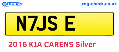N7JSE are the vehicle registration plates.