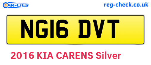 NG16DVT are the vehicle registration plates.