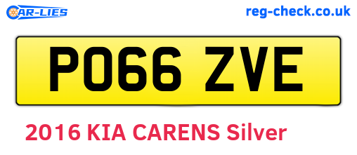 PO66ZVE are the vehicle registration plates.