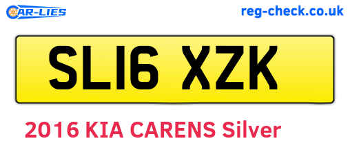 SL16XZK are the vehicle registration plates.
