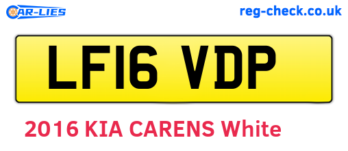 LF16VDP are the vehicle registration plates.