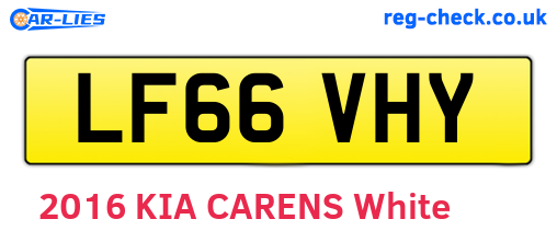 LF66VHY are the vehicle registration plates.