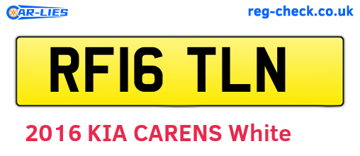 RF16TLN are the vehicle registration plates.