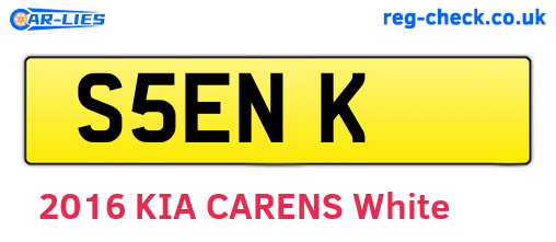 S5ENK are the vehicle registration plates.