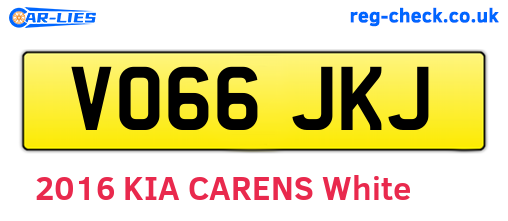 VO66JKJ are the vehicle registration plates.