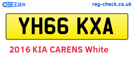 YH66KXA are the vehicle registration plates.