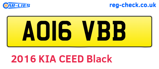 AO16VBB are the vehicle registration plates.