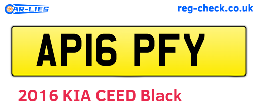 AP16PFY are the vehicle registration plates.