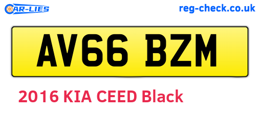 AV66BZM are the vehicle registration plates.