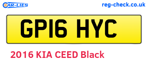 GP16HYC are the vehicle registration plates.