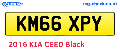 KM66XPY are the vehicle registration plates.
