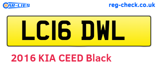 LC16DWL are the vehicle registration plates.