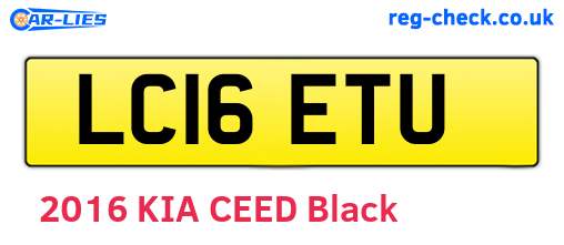 LC16ETU are the vehicle registration plates.