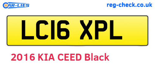 LC16XPL are the vehicle registration plates.