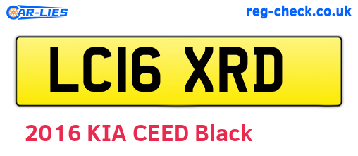 LC16XRD are the vehicle registration plates.