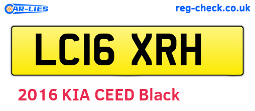 LC16XRH are the vehicle registration plates.