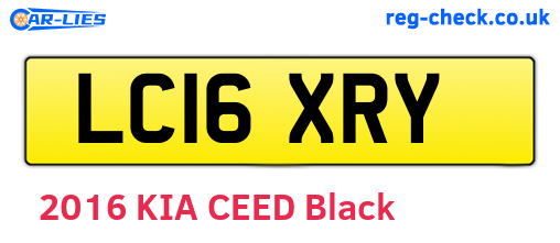LC16XRY are the vehicle registration plates.
