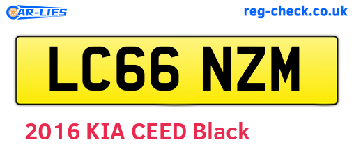LC66NZM are the vehicle registration plates.