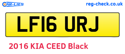 LF16URJ are the vehicle registration plates.