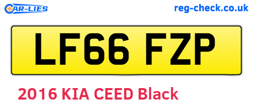 LF66FZP are the vehicle registration plates.