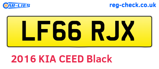 LF66RJX are the vehicle registration plates.